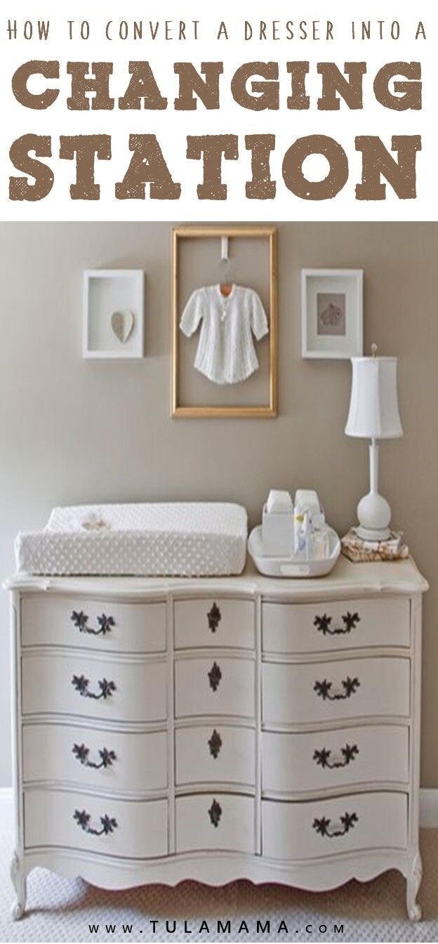 How To Easily Convert A Dresser Into A Changing Table With Drawers